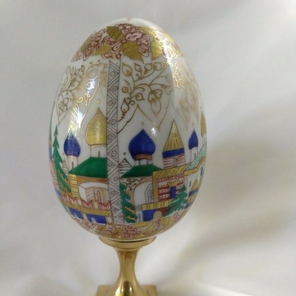 Russian Imperial Porcelain Lomonosov Easter Egg - Picture 4 of 6